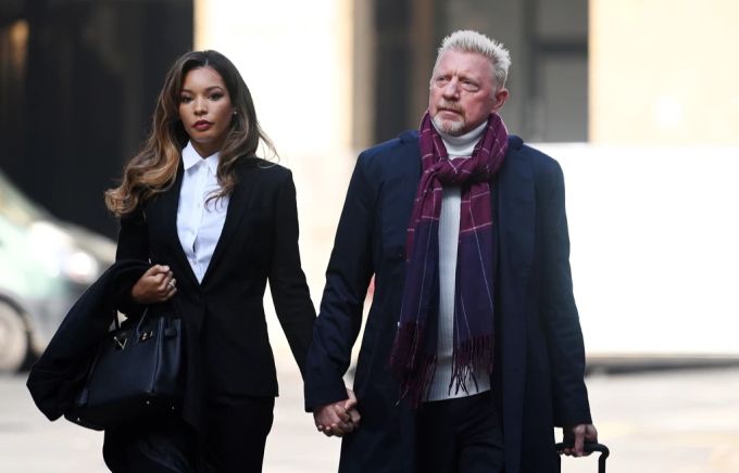 Boris Becker mit sener Partnerin. Becker