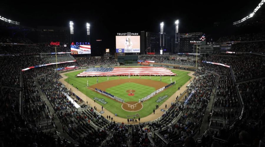 Der Truist Park, die Heimstätte der Atlanta Braves.
