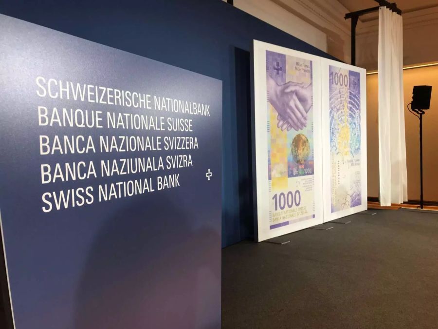 Die Schweizerische Nationalbank präsentierte heute die neue 1000er Note