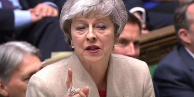 Grossbritanniens Premierministerin Theresa May spricht im Unterhaus des Parlaments in London. Foto: House of Commons/PA Wire Grossbritanniens Premierministerin Theresa May spricht im Unterhaus des Parlaments in London. Foto: House of Commons/PA Wire