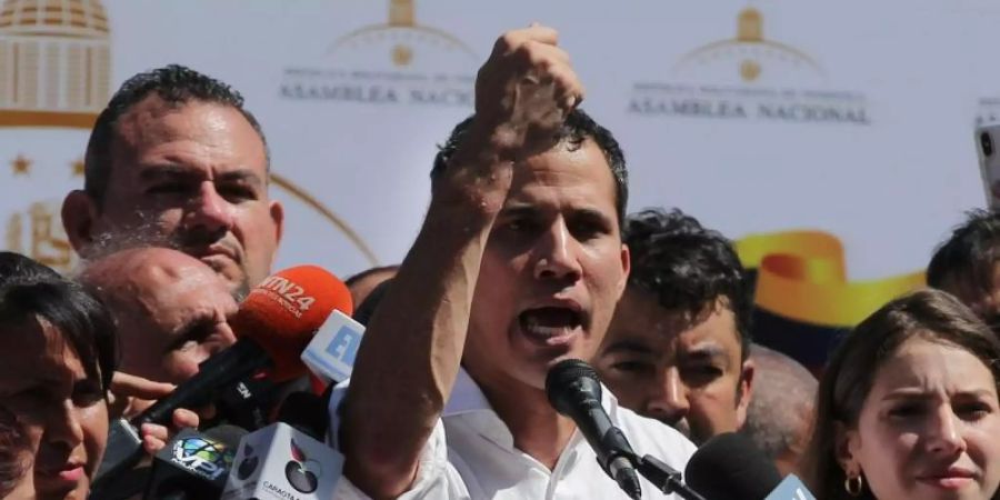 Juan Guaido, Parlamentspräsident in Venezuela, hatte sich zum Übergangs-Staatschef des südamerikanischen Landes erklärt. Foto: Fernando Llano/AP