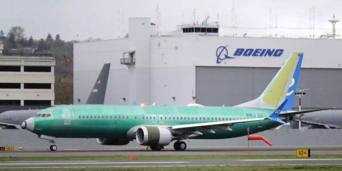 Eine Boeing 737 Max kurz vor einem Test. Boeing 737 MAX
