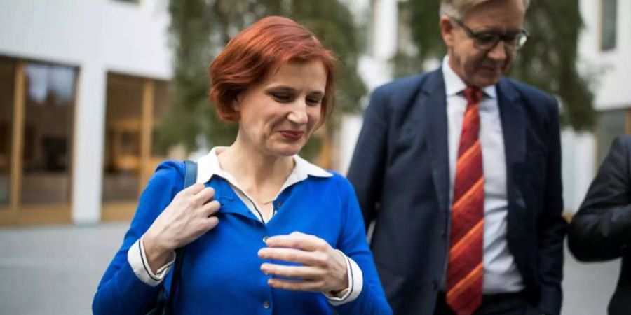 Katja Kipping (links) mit Dietmar Bartsch im März