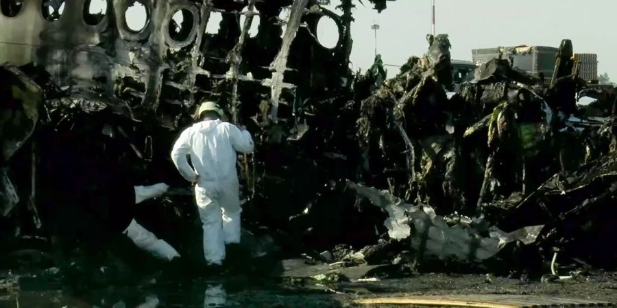 Flugzeugbrand in Moskau