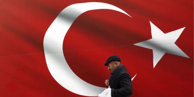 Die Fahne der Türkei. Türkei