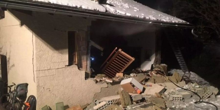Bei der Explosion in Vollèges am 20. Januar gab es keine Verletzten, das Haus wurde jedoch stark beschädigt.