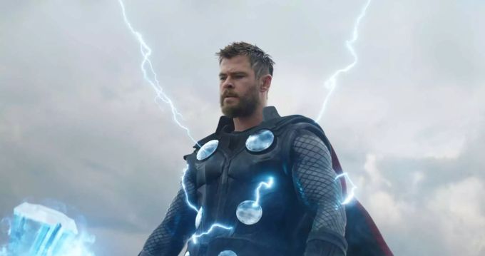Thor (Chris Hemsworth) in einer Szene von Marvels The Avengers 4: Endgame. Marvels The Avengers