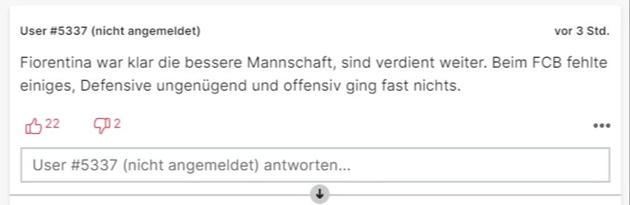 Aus Sicht dieses Users fehlte dem FC Basel die Qualität fürs Weiterkommen.