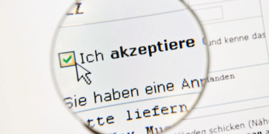 Das Häkchen unter die AGB ist schnell gesetzt - besser ist allerdings vorheriges Lesen und am besten noch ein Abspeichern auf dem Computer.