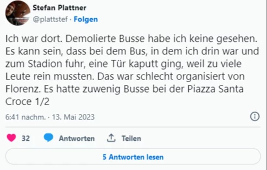 Stefan Plattner bemängelt die schlechte Organisation.