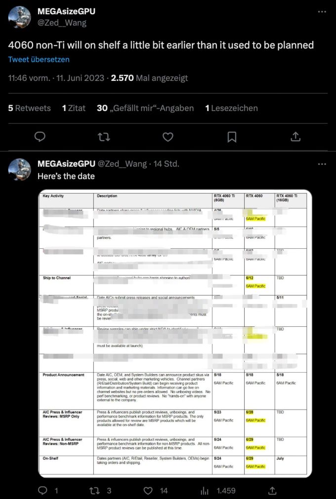 Nvidia: Ein Tweet zum Release des GeForce. nvidia