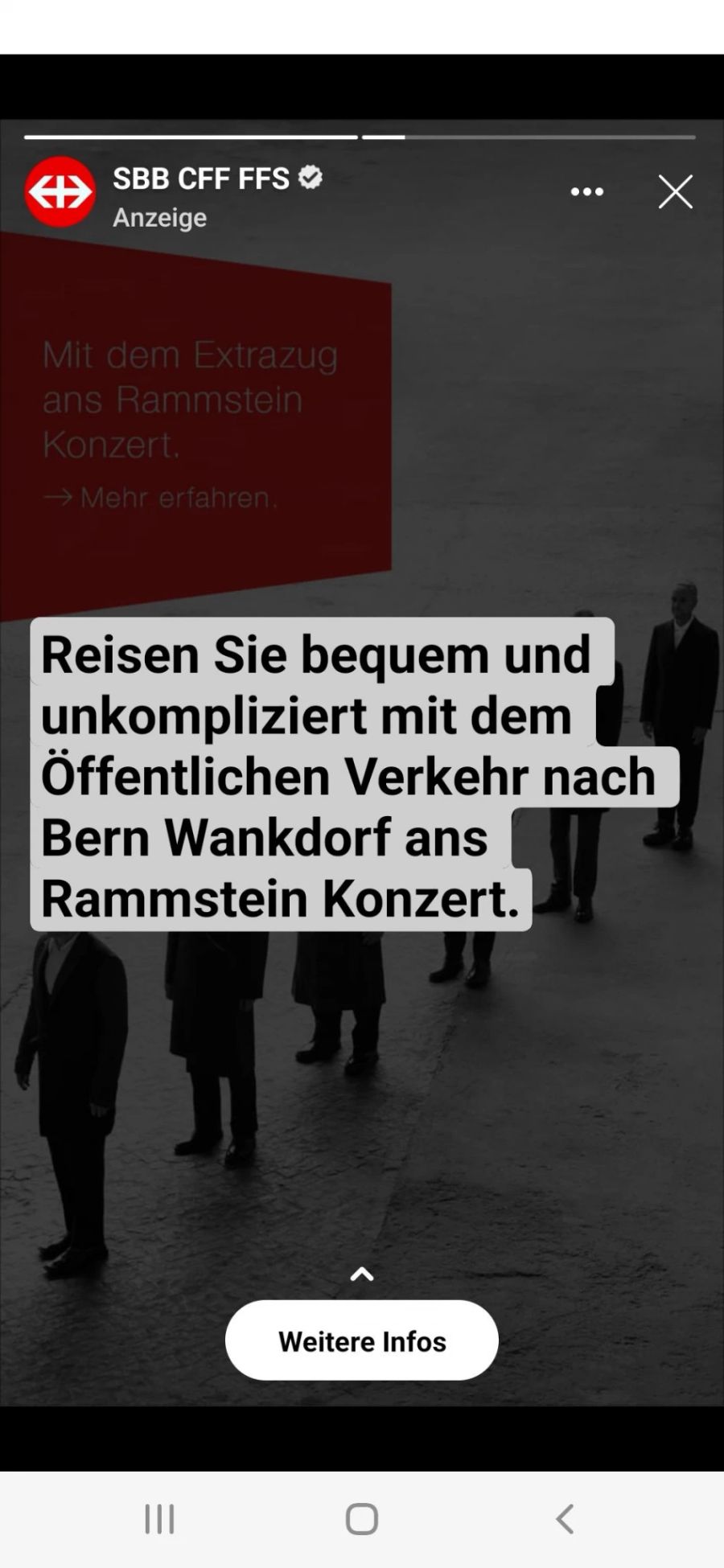 «Bequem und unkompliziert» soll die Reise ans Rammstein-Konzert dank der SBB werden.