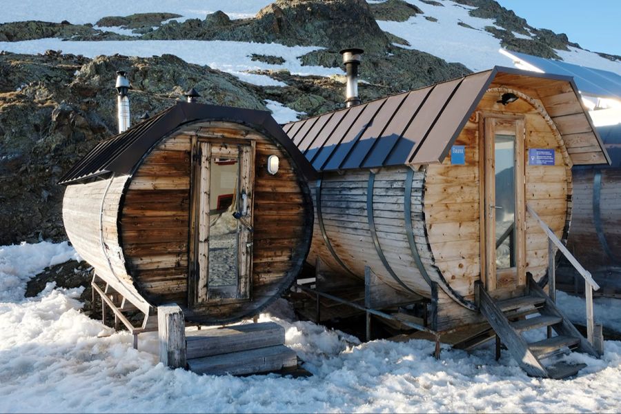 Saunafass Gletscher Schutzhütte Schwitzen