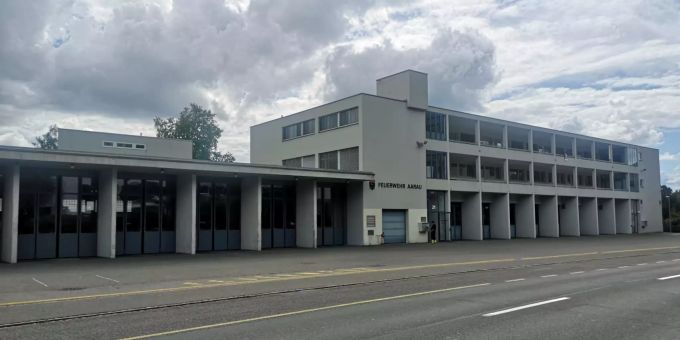Feuerwehrmagazin in Aarau. Feuerwehr Aarau