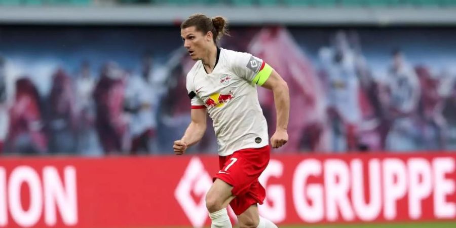 Ist neuer Kapitän von RB Leipzig: Marcel Sabitzer. Foto: Alexander Hassenstein/Getty Images Europe/Pool/dpa