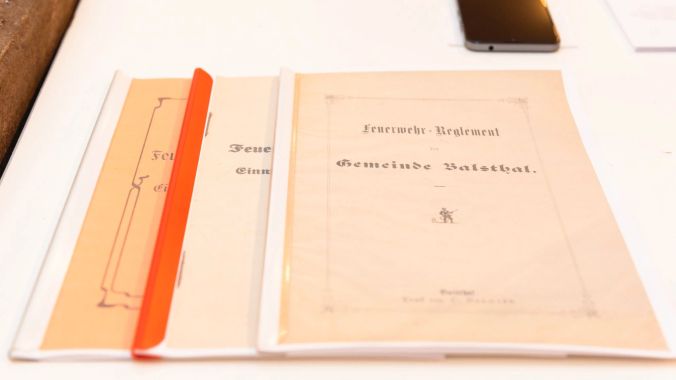 Ein Feuerwehr-Reglement der Gemeinde Balsthal.