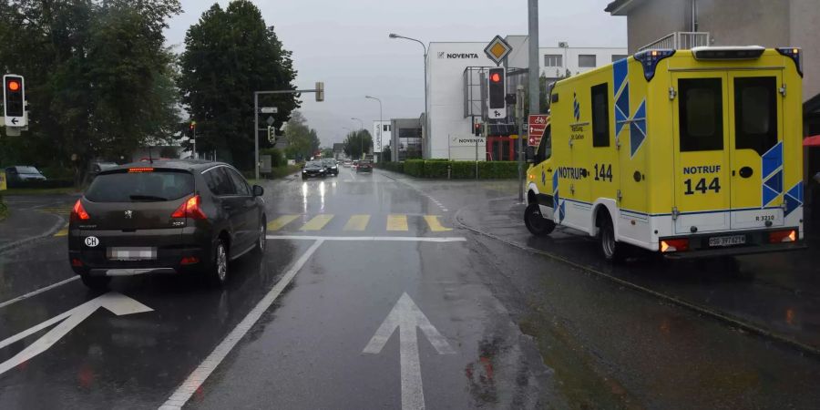 Diepoldsau SG: Rotlicht missachtet – von Auto erfasst