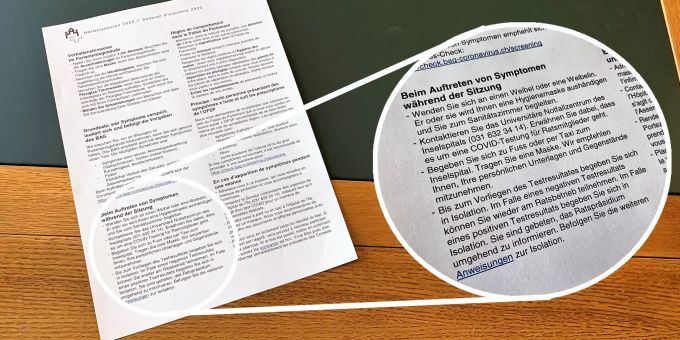 Die Abläufe bei Corona-Verdacht im Bundeshaus sind bis ins Detail geregelt. Weisung Coronavirus Parlament