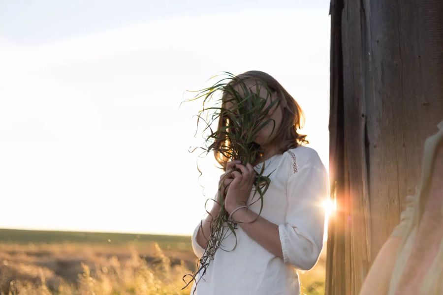 Frau in der Natur