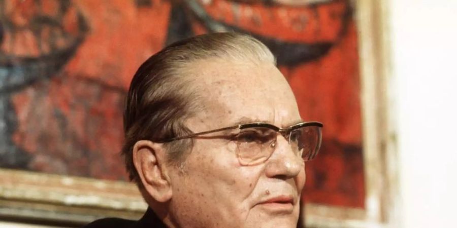 Der ehemalige jugoslawische Staatspräsident Josip Broz Tito (1973). Foto: Heinrich Sanden/dpa