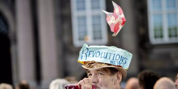 Protest gegen Corona-Massnahmen der dänischen Regierung Protest gegen Corona-Massnahmen der dänischen Regierung