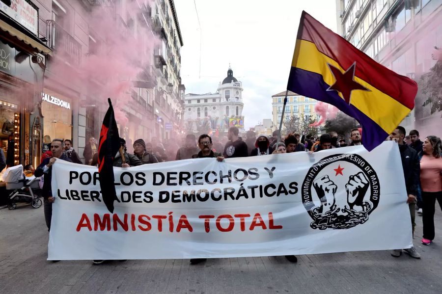 Protest in Madrid against 'proces' trial sentence