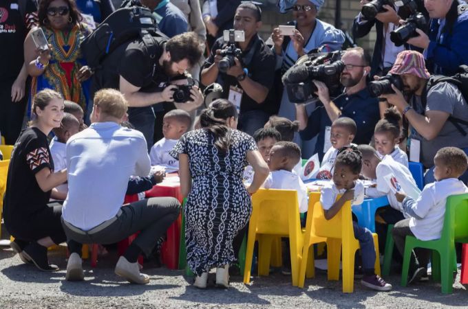 Harry und Meghan beim Besuch des Nyanga Township in Kapstadt. Harry und Meghan