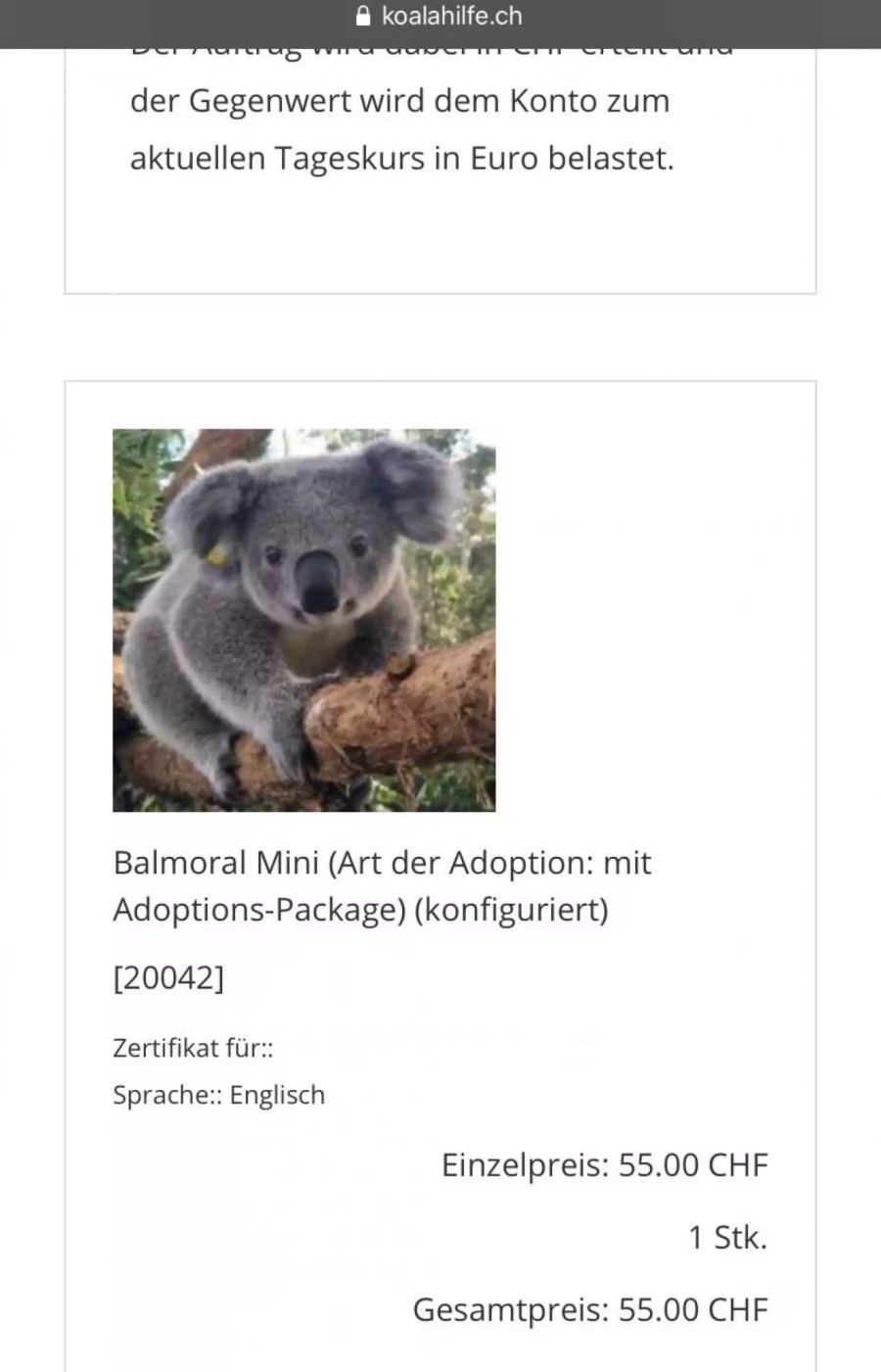 Koala-Adoption