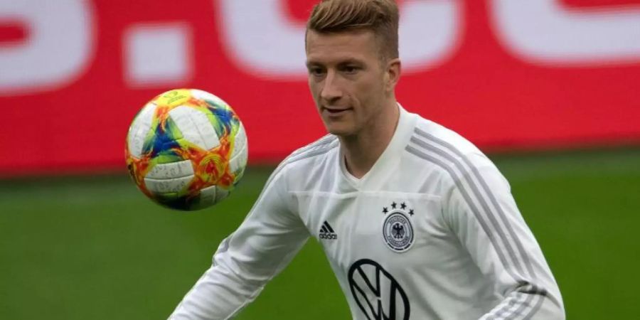 Nahm am Abschlusstraining der DFB-Elf für das Argentinien-Spiel teil: Marco Reus. Foto: Federico Gambarini/dpa
