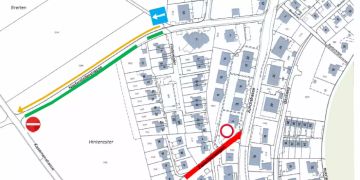 Vollsperrung der Zwischenwegen-Strasse
