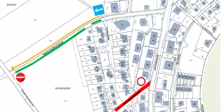 Vollsperrung der Zwischenwegen-Strasse