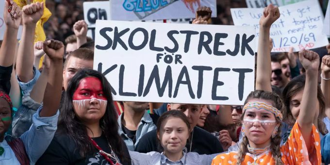 Greta Thunberg demonstrierte in Montreal, Kanada. kanada greta thunberg