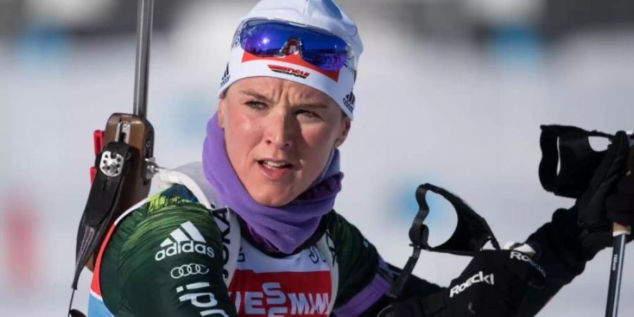 Hat ihre dritte Olympia-Teilnahme im Blick: Biathletin Denise Herrmann. Foto: Sven Hoppe/dpa