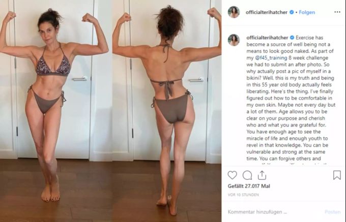 Hollywood-Star Teri Hatcher (55) verblüfft mit einem Bikinifoto. teri hatcher