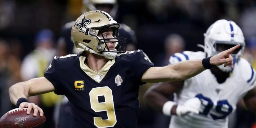 Drew Brees von den New Orleans Saints stellte einen neuen Touchdown-Rekord auf. Foto: Butch Dill/AP/dpa