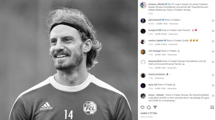 Der FC Luzern schreibt auf Instagram emotionale Worte.