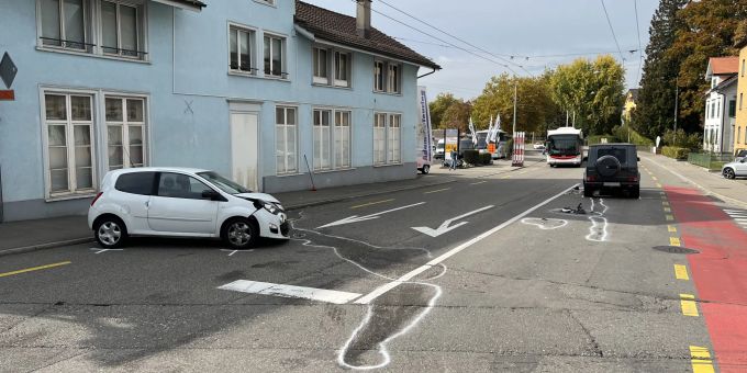 Stadt St. Gallen: Kollision zwischen zwei Personenwagen Stadt St. Gallen: Kollision zwischen zwei Personenwagen