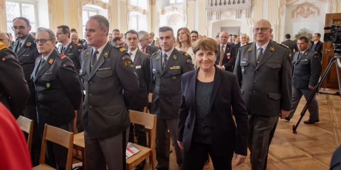 Viola Amherd und die Offiziersgesellschaft. amherd