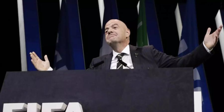 Zieht eine positive Bilanz seiner ersten Amstzeit: FIFA-Präsident Gianni Infantino . Alessandra Tarantino/AP Foto: Alessandra Tarantino