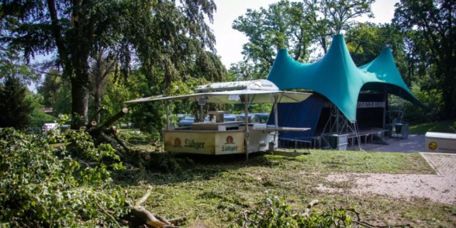 Unglücksstelle an der Freilichtbühne von Schwerin