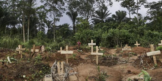 Ein Friedhof für die Opfer von Ebola im Kongo. Ebola