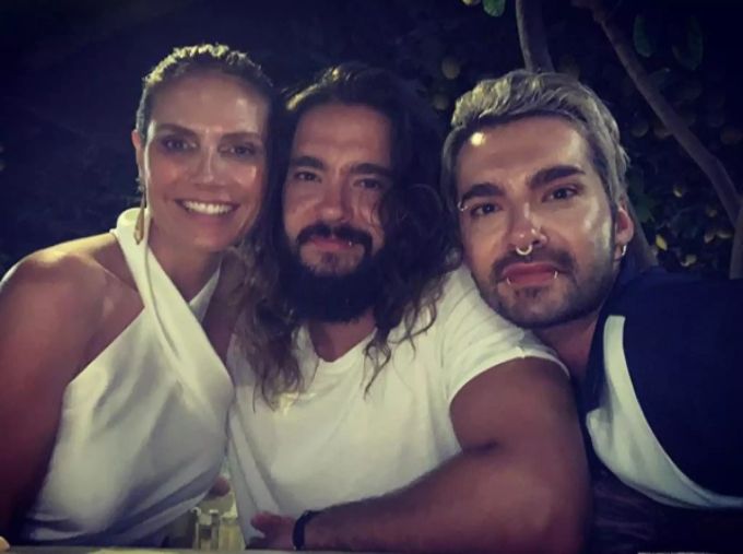 Heidi Klum mit Tom und Bill Kaulitz kurz vor der Hochzeit. Heidi Klum