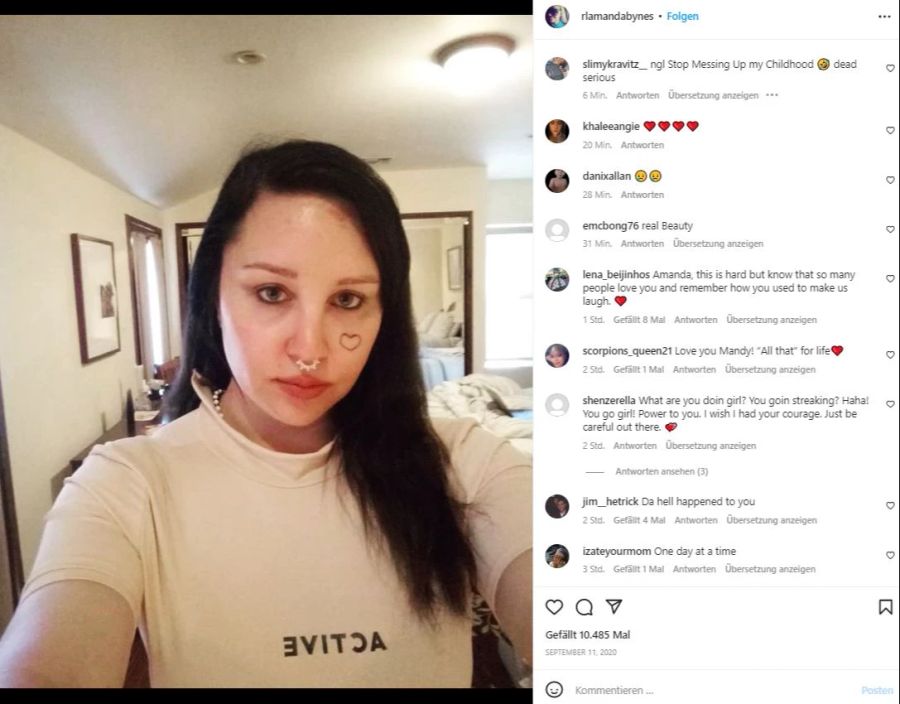 Der letzte Instagram-Post von Amanda Bynes vom September 2020.