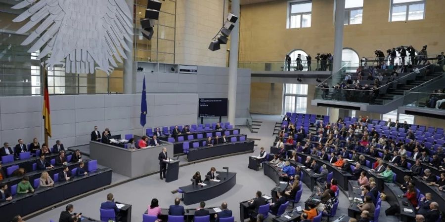 Innenansicht des Bundestags