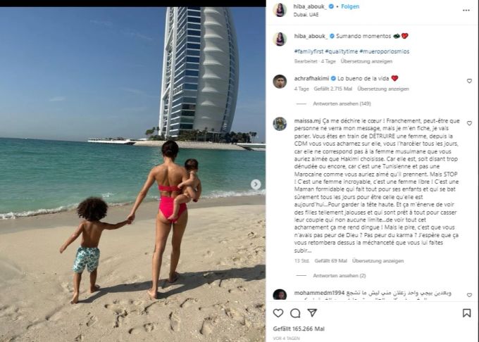 Die Familie von Achraf Hakimi befindet sich derzeit in den Ferien. Achraf Hakimi