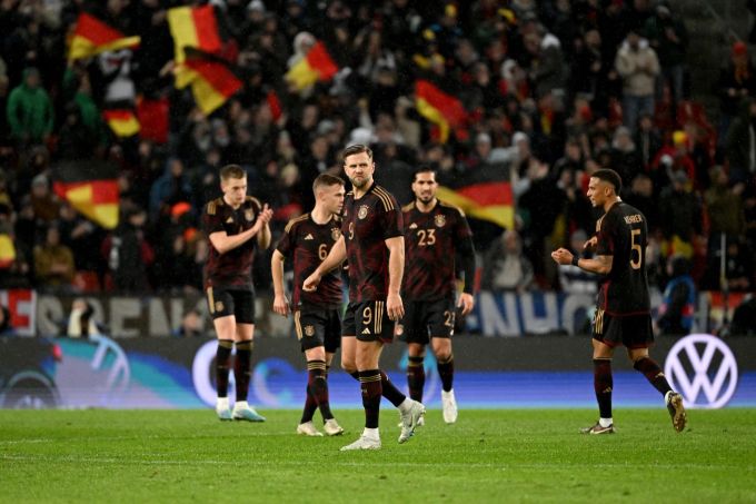 Einige Spieler der Deutschen Nationalmannschaft beim Spiel gegen Belgien. Deutsche Nationalmannschaft