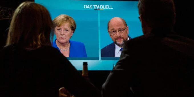 Fernsehduell von Angela Merkel und Martin Schulz 2017 Fernsehduell von Angela Merkel und Martin Schulz 2017