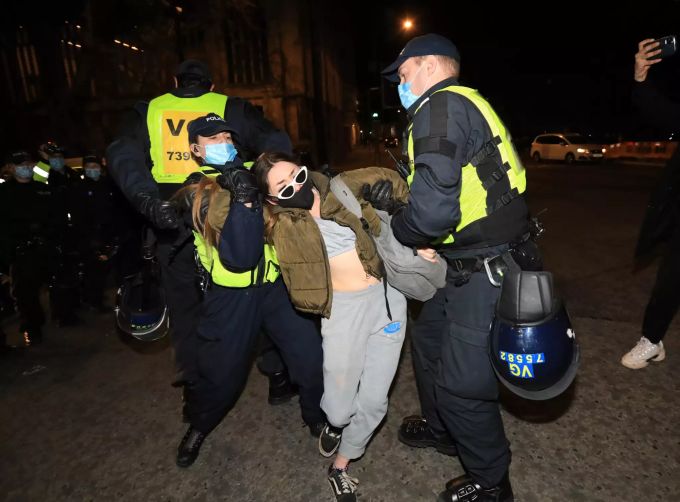 Bei den Protesten gegen das neue Polizeigesetz kam es zu mehreren Festnahmen. Kill the bill