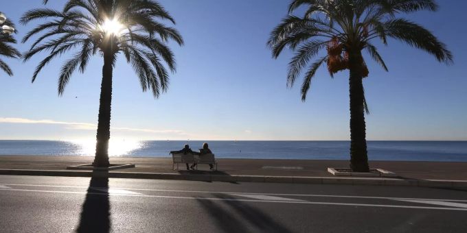 Die Promenade des Anglais, in Nizza Nizza