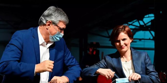 Die scheidenden Linken-Chefs Riexinger und Kipping Die scheidenden Linken-Chefs Riexinger und Kipping